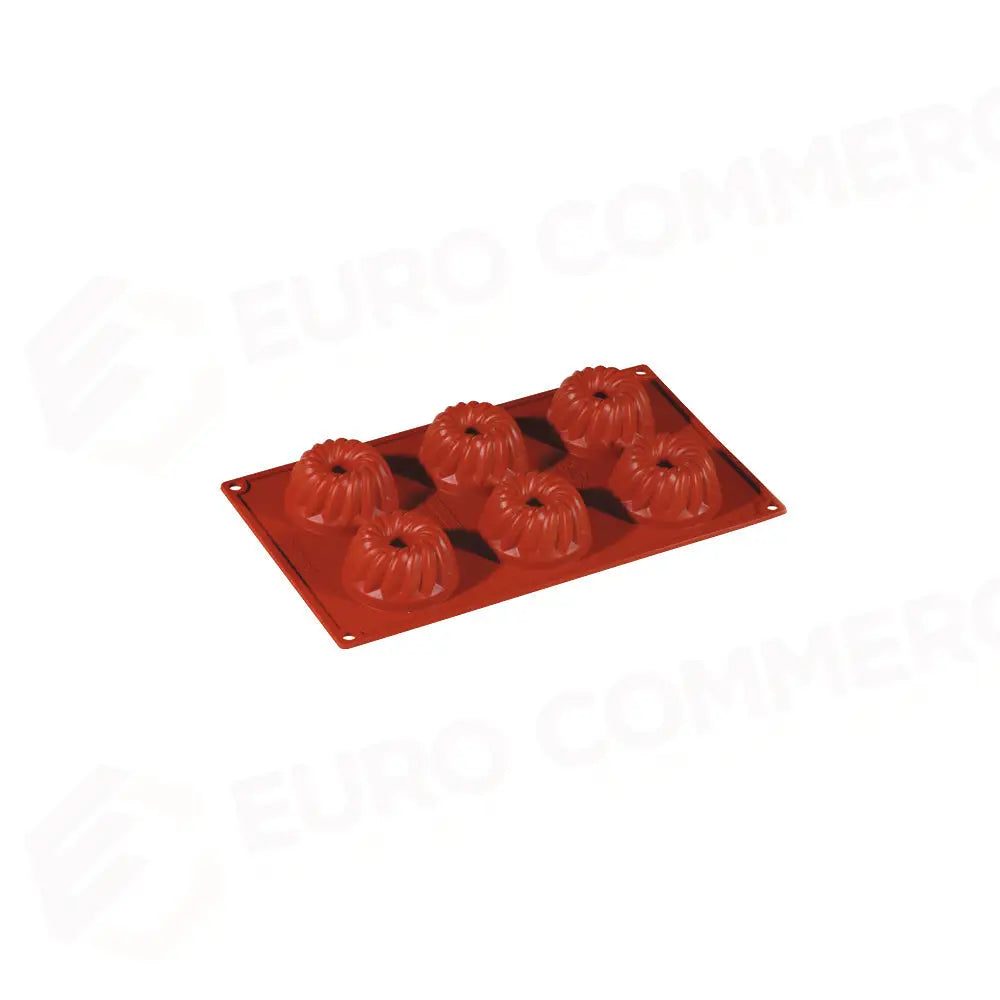 FORMAFLEX STAMPO IN SILICONE MULTIPORZIONE 175 X 300 MM - 6 IMPRONTE MINI GUGLHUPF Ø 60 X H 33 MM VOL. 70 ML - FR046