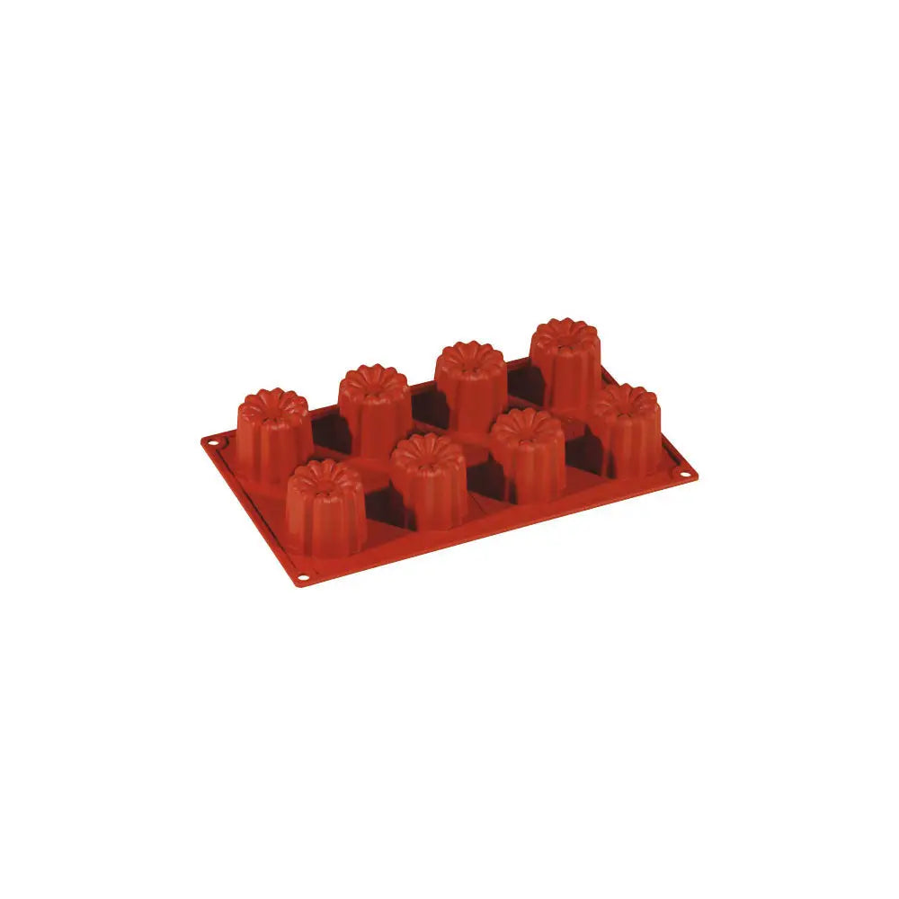 FORMAFLEX STAMPO IN SILICONE MULTIPORZIONE 175 X 300 MM - 8 IMPRONTE CANNELLE Ø 56 X H 50 MM VOL. 70 ML - FR032
