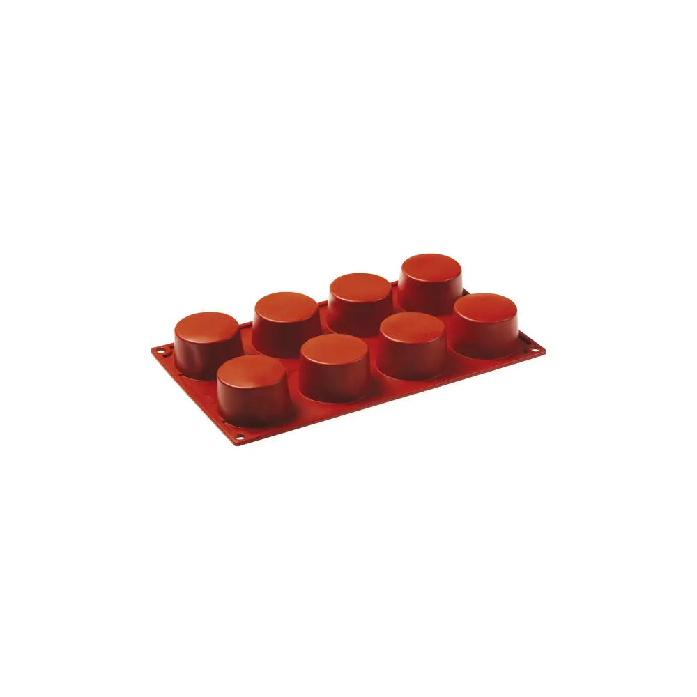FORMAFLEX STAMPO IN SILICONE MULTIPORZIONE 175 X 300 MM - 8 IMPRONTE CILINDRO Ø 60 X H 35 MM VOL. 89 ML - FR017