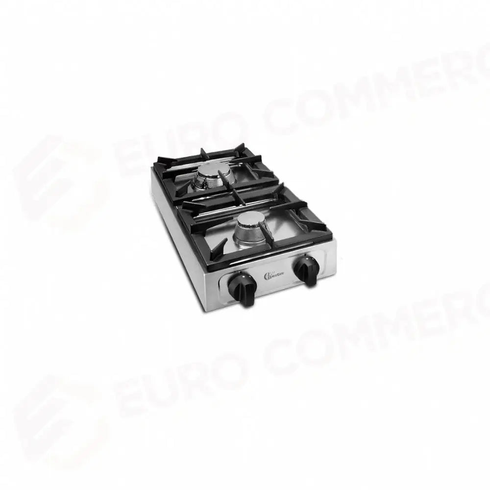 FORNELLO A GAS DA BANCO 2 FUOCHI MOD BIG7002F 4 KW 6.5 KW 6.5 PARKER - Cucina Professionale