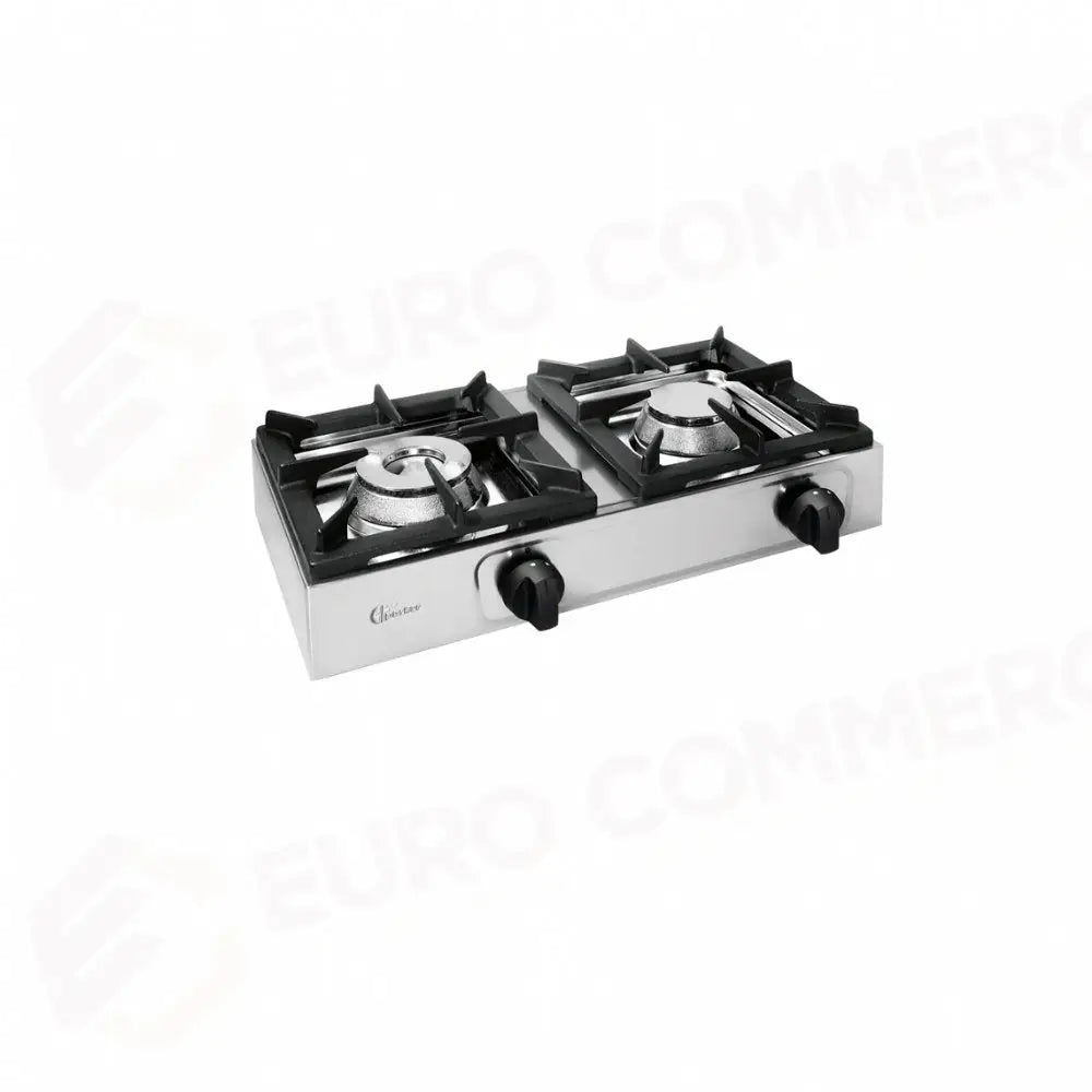 FORNELLO A GAS DA BANCO 2 FUOCHI MOD BIG7002L 2 KW 4.5 KW 3 PARKER - Cucina Professionale