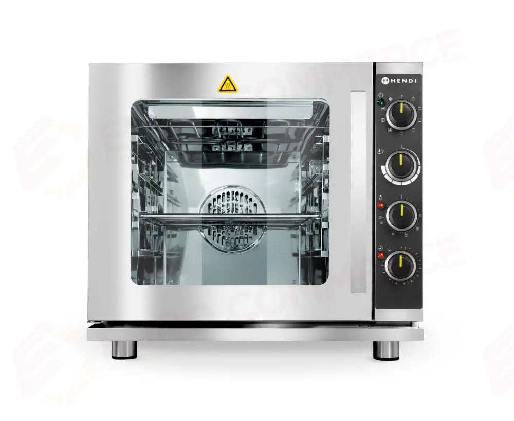 FORNO A CONVEZIONE VAPORE CON GRILL HENDI ADATTO PER 4 VASSOI GN2/3 GRIGIO CHIARO 230V/3000W