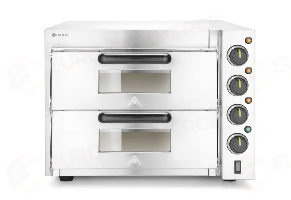 FORNO PIZZA SOVRAPPOSTO 3000W HENDI ARGENTO 230V/3000W 580X560X(H)435MM - 220283