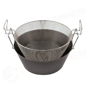 FRIGGITRICE CON CESTELLO 4,5 LT - 30 CM FERRO L.A.R. - 4100055 - MEDRI