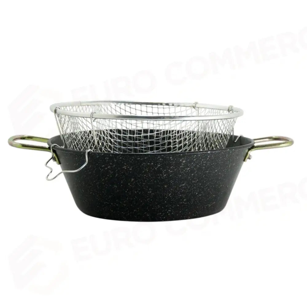 FRIGGITRICE CON CESTELLO 4,5 LT - 30 CM FERRO SMALTATO QUARZO L.A.R. - 4100120 - MEDRI