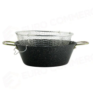 FRIGGITRICE CON CESTELLO 4,5 LT - 30 CM FERRO SMALTATO QUARZO L.A.R. - 4100120 - MEDRI