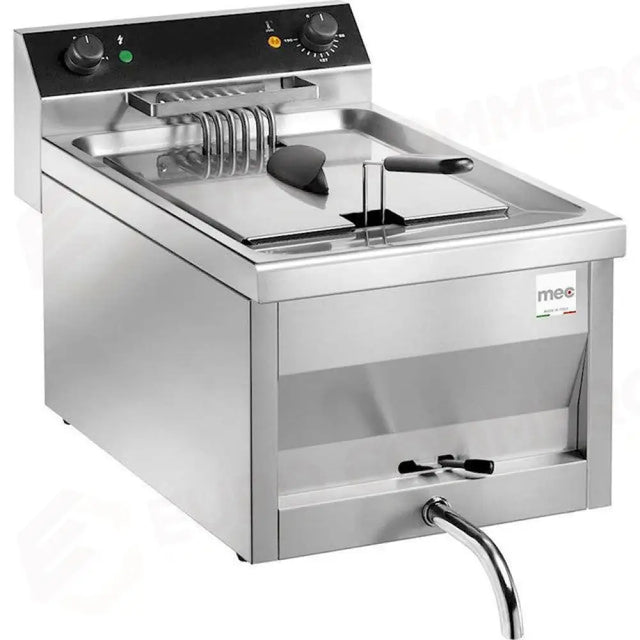 FRITEUSE ÉLECTRIQUE À POSER FT12VB - CAPACITÉ D'HUILE 12 LT - AVEC ROBINET DE VIDANGE - FT12VB - MEC EUROPE