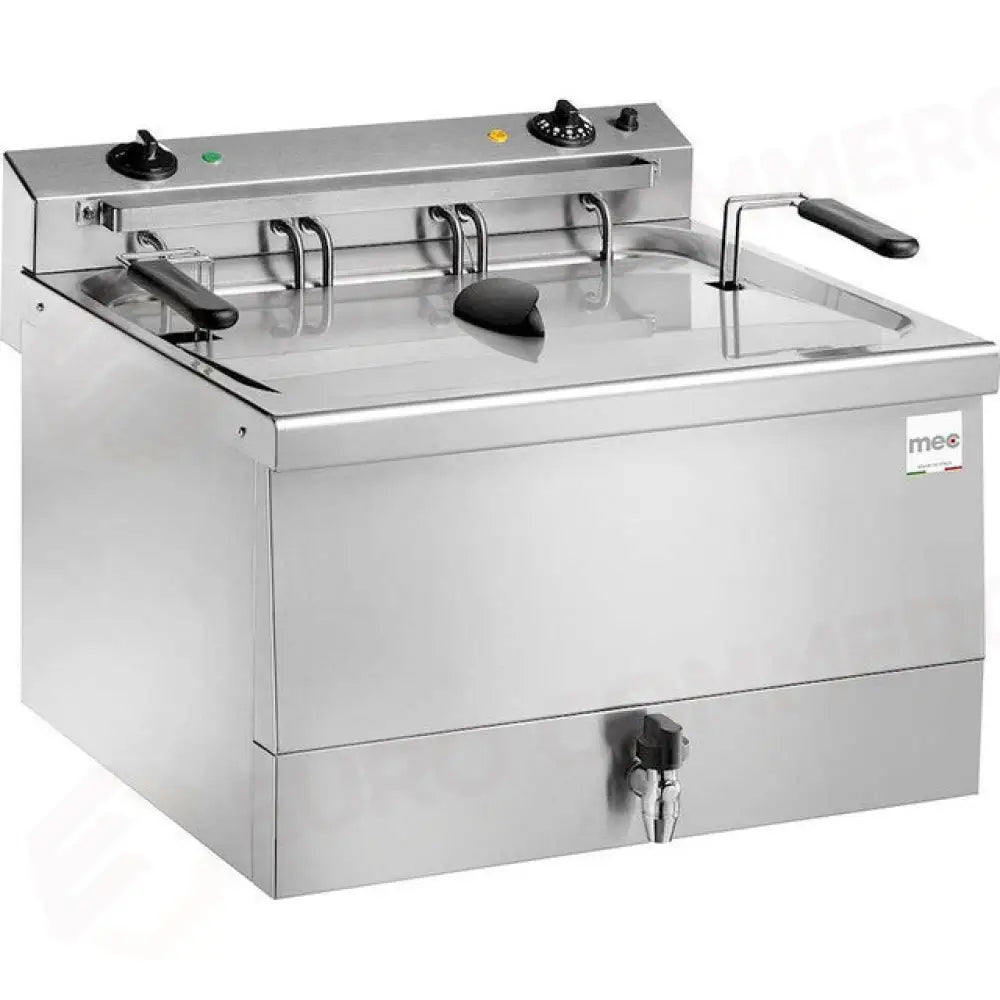 Friggitrice Elettrica da Banco Mec FT18B - Capacità Olio 18 lt - Con Rubinetto di Scarico