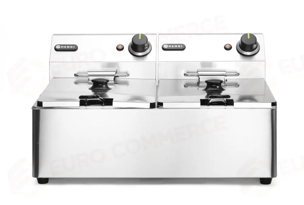 FRIGGITRICE KITCHEN LINE - 2X 6L HENDI 12L 230V/6600W 550X430X(H)305MM - 205853