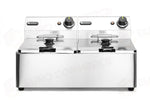 FRIGGITRICE KITCHEN LINE - 2X 6L HENDI 12L 230V/6600W 550X430X(H)305MM - 205853