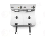 FRIGGITRICE KITCHEN LINE - 2X 6L HENDI 12L 230V/6600W 550X430X(H)305MM - 205853