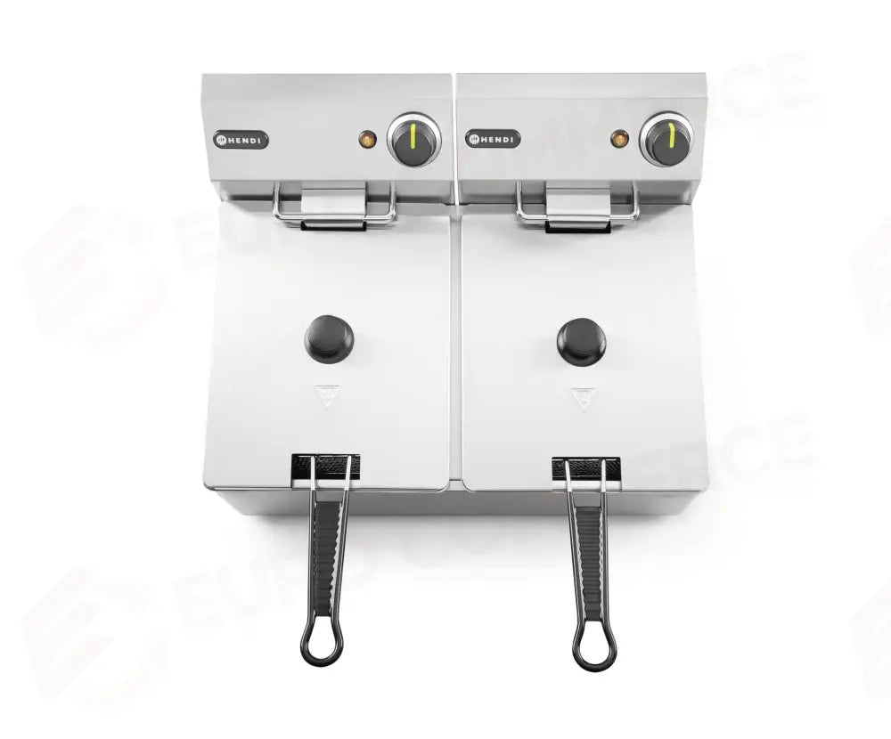 FRIGGITRICE KITCHEN LINE - 2X 6L HENDI 12L 230V/6600W 550X430X(H)305MM - 205853