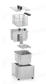 FRIGGITRICE PROFI LINE - 8 L HENDI 8L 230V/3500W 305X460X(H)369MM - 207208