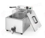 FRIGGITRICE PROFI LINE CON RUBINETTO DI SCARICO - 8 L HENDI 8L GRIGIO CHIARO 230V/35 - 209202