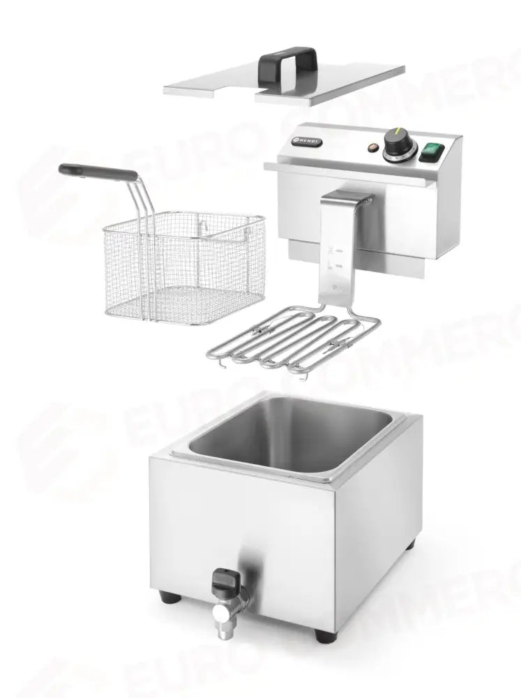 FRIGGITRICE PROFI LINE CON RUBINETTO DI SCARICO - 8 L HENDI 8L GRIGIO CHIARO 230V/35 - 209202