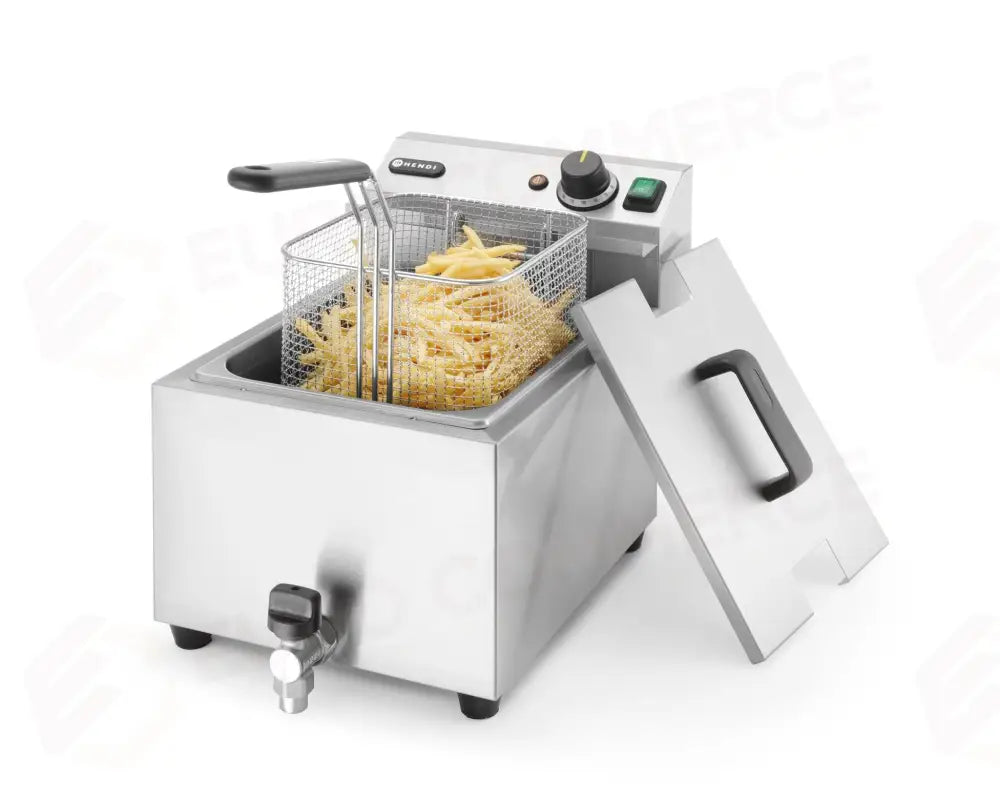 FRIGGITRICE PROFI LINE CON RUBINETTO DI SCARICO - 8 L HENDI 8L GRIGIO CHIARO 230V/35 - 209202
