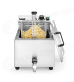 FRIGGITRICE PROFI LINE CON RUBINETTO DI SCARICO - 8 L HENDI 8L GRIGIO CHIARO 230V/35 - 209202