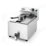 FRIGGITRICE PROFI LINE CON RUBINETTO DI SCARICO - 8 L HENDI 8L GRIGIO CHIARO 230V/35 - 209202