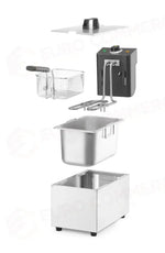FRIGGITRICE PROFONDA HENDI BUDGET LINE GN 1/3 4L ARGENTO 230V/2800W 184X404X(H)258MM - 205631