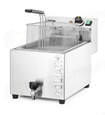 FRIGGITRICE PROFONDA XL CON RUBINETTO DI SCARICO HENDI GOLIATH 10L 400V/10200W 300X585X(H) - 209431