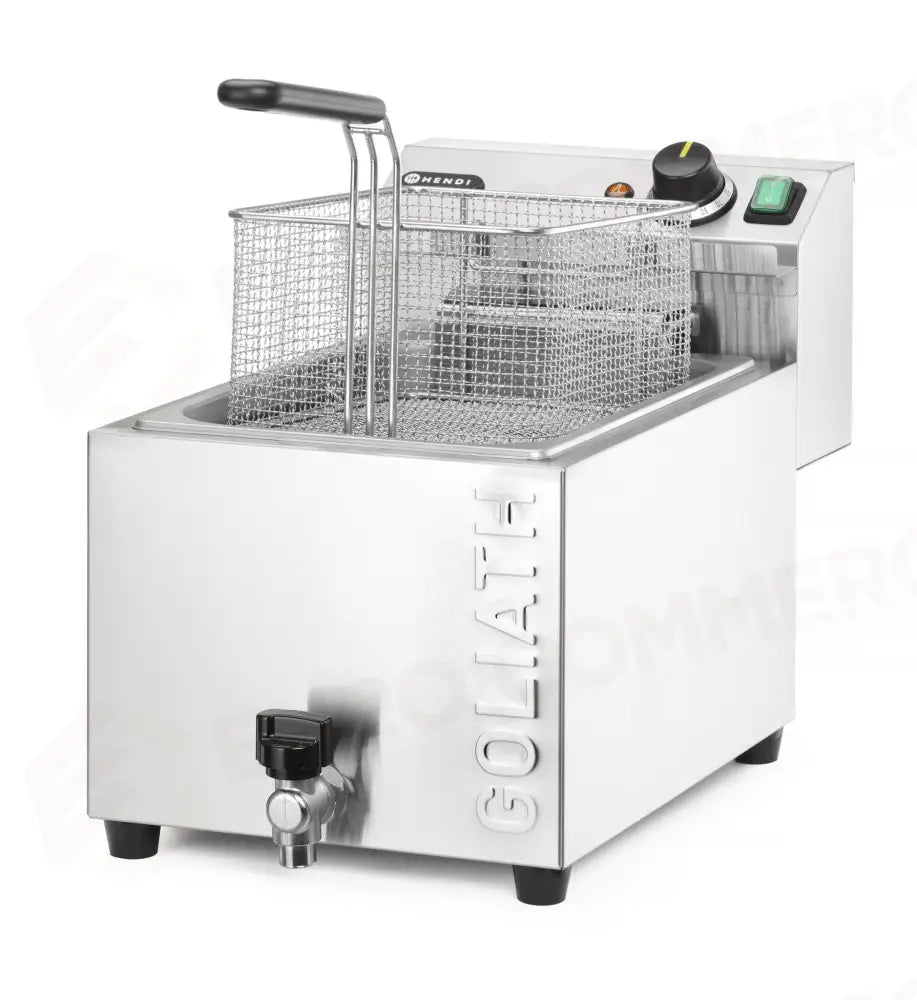 FRIGGITRICE PROFONDA XL CON RUBINETTO DI SCARICO HENDI GOLIATH 10L 400V/10200W 300X585X(H) - 209431