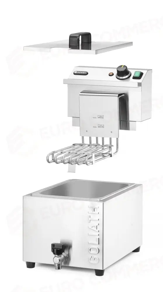 FRIGGITRICE PROFONDA XL CON RUBINETTO DI SCARICO HENDI GOLIATH 10L 400V/10200W 300X585X(H) - 209431