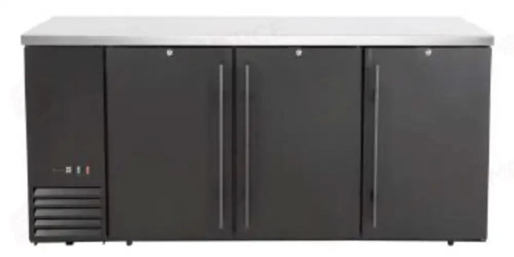 FRIGO BAR POSTERIORE CON COMPRESSORE LATERALE PORTE SOLIDE ARKTIC 4 RIPIANI 283L NERO 230V/185