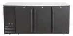 FRIGO BAR POSTERIORE CON COMPRESSORE LATERALE PORTE SOLIDE ARKTIC 6 RIPIANI 493L NERO 230V/185