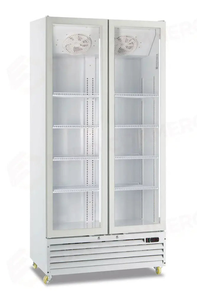 FRIGO VETRINA 2 ANTE, PORTA BATTENTE, PORTA VETRO, VENTILATO, LINEA ICOOL - 0 °C / +10 °C - ICOOL 80 WHITE - KLIMAITALIA