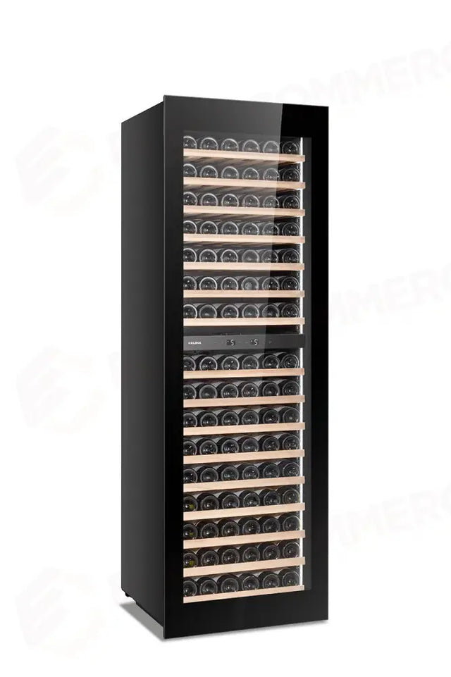 FRIGO VINI DA INCASSO 1 ANTA, PORTA BATTENTE, VENTILATO, PORTA VETRO, 2 TEMPERATURE - +3 °C / +20 °C - DW 96 2THK - KLIMAITALIA