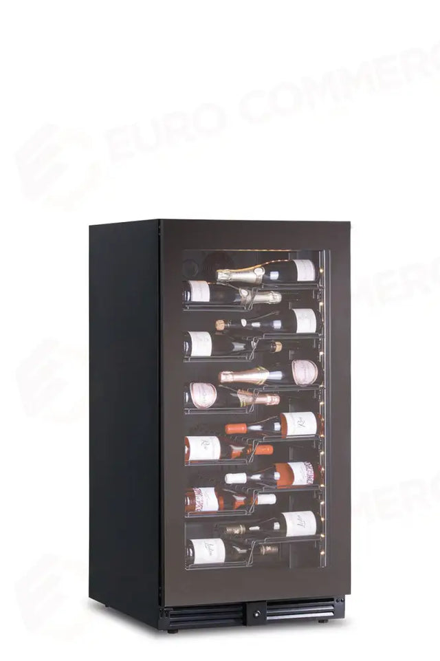 CAVE À VINS EN POSE LIBRE 1 PORTE, PORTE BATTANTE, PORTE VITRÉE, VENTILÉE - +2 °C / +20 °C - CW 120 G1TB - KLIMAITALIA