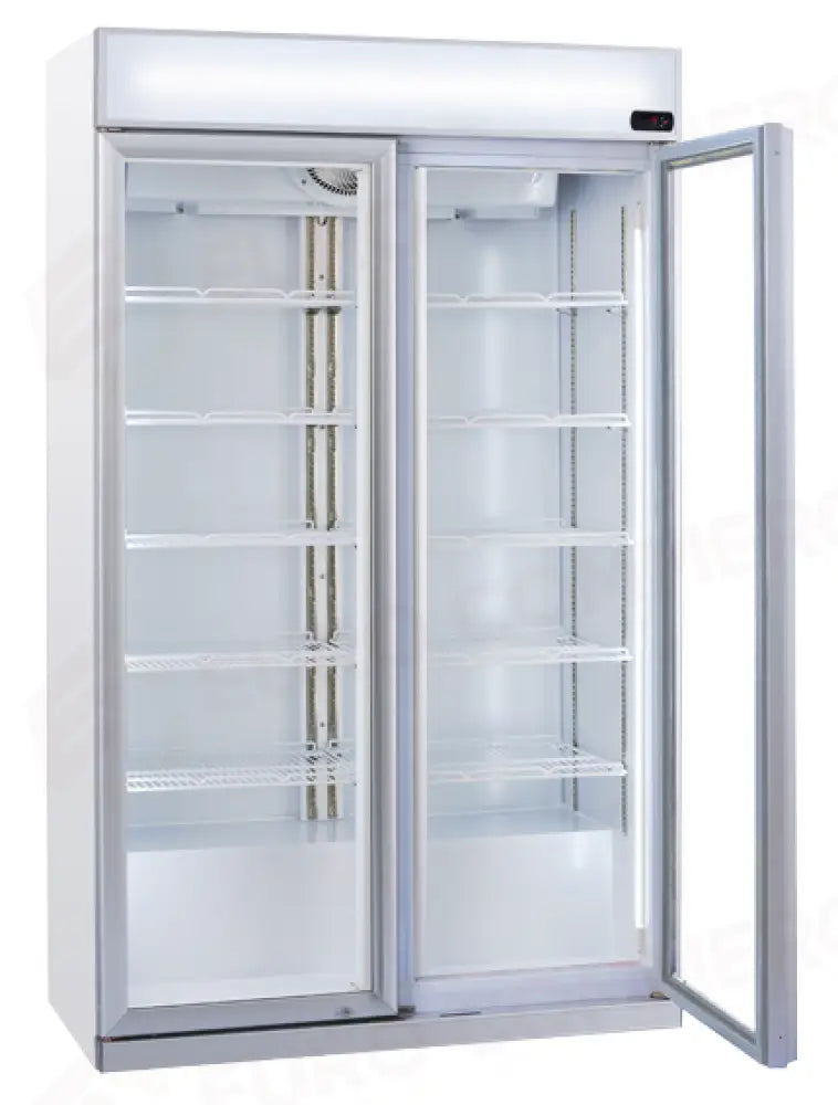 FRIGORIFERO BEVANDE A ESPOSIZIONE TOTALE (1050 LT.) CON OPALINA PUBBLICITARIA M2 -1°C/+7°C - DC 1050C - COOL HEAD