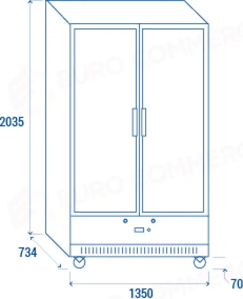 DRINK COOLER A ESPOSIZIONE TOTALE (1200 LT.) M2 -1°C/+7°C - DC 1200W - COOL HEAD