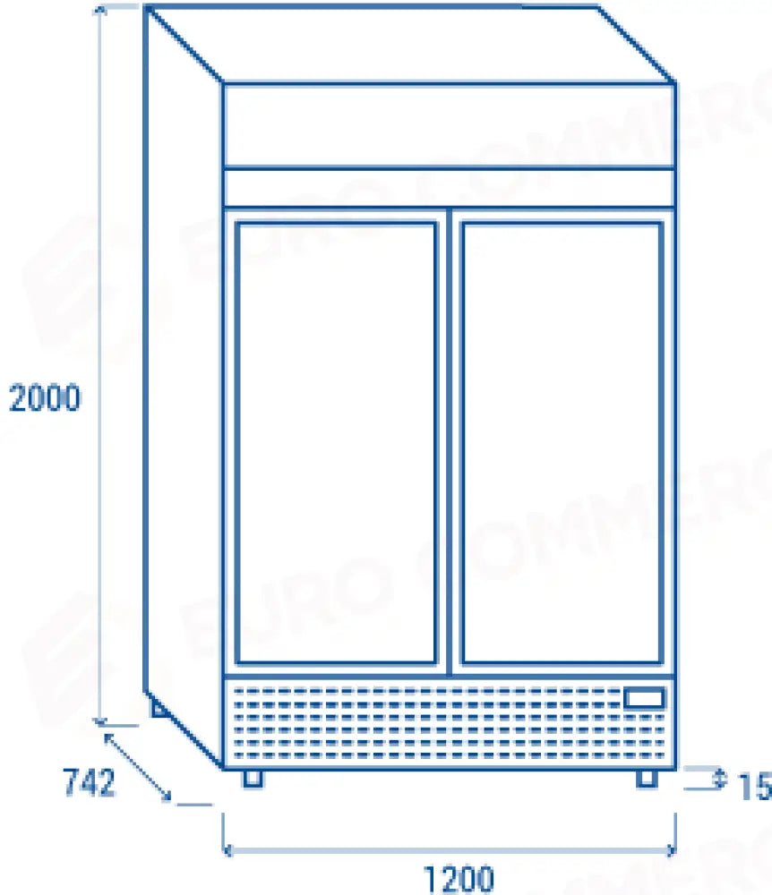 DRINK COOLER VERTICALE 1000 LT. CON OPALINA PUBLICITARIA K1 0°C/+7°C - TKG 1000S - COOL HEAD