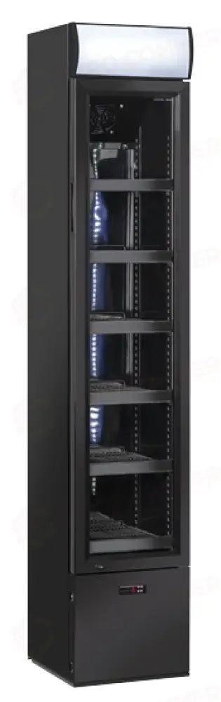 FRIGORIFERO BEVANDE VERTICALE 105 LT. CON OPALINA PUBLICITARIA M2 -1°C/+7°C - DC 105CB - COOL HEAD