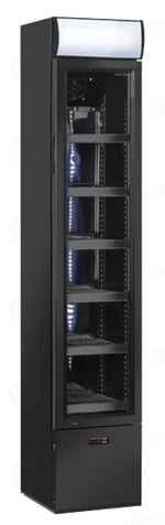 FRIGORIFERO BEVANDE VERTICALE 105 LT. CON OPALINA PUBLICITARIA M2 -1°C/+7°C - DC 105CB - COOL HEAD
