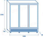 DRINK COOLER VERTICALE 1600 LT. H1 +1°C/+10°C - RCG 1900B - COOL HEAD