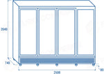 DRINK COOLER VERTICALE 2300 LT. H1 +1°C/+10°C - RCG 2500 - COOL HEAD