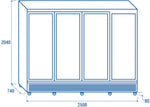 DRINK COOLER VERTICALE 2300 LT. H1 +1°C/+10°C - RCG 2500B - COOL HEAD