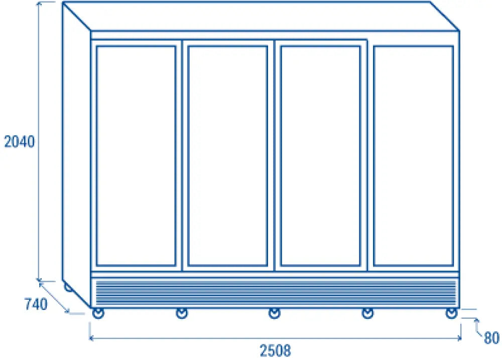 DRINK COOLER VERTICALE 2300 LT. H1 +1°C/+10°C - RCG 2500B - COOL HEAD