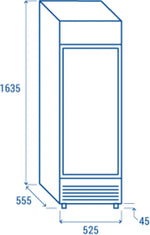 DRINK COOLER VERTICALE 300 LT. K4 +1°C/+9°C - DC 328CB - COOL HEAD