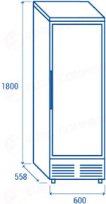 DRINK COOLER VERTICALE 300 LT. M2 -1°C/+7°C - DC 368 - COOL HEAD