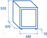 DRINK COOLER VERTICALE 55 LT. H1 +1°C/+10°C - DC 55B - COOL HEAD