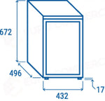 DRINK COOLER VERTICALE 60 LT. K1 0°C/+7°C - RCF 60 - COOL HEAD
