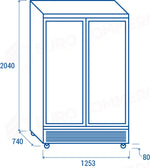 DRINK COOLER VERTICALE DA 1000 LT. H1 +1°C/+10°C - RCG 1350 - COOL HEAD