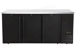 FRIGORIFERO DA BANCONE CON COMPRESSORE LATERALE PORTE SOLIDE ARKTIC 4 RIPIANI 283L NERO 230V/1
