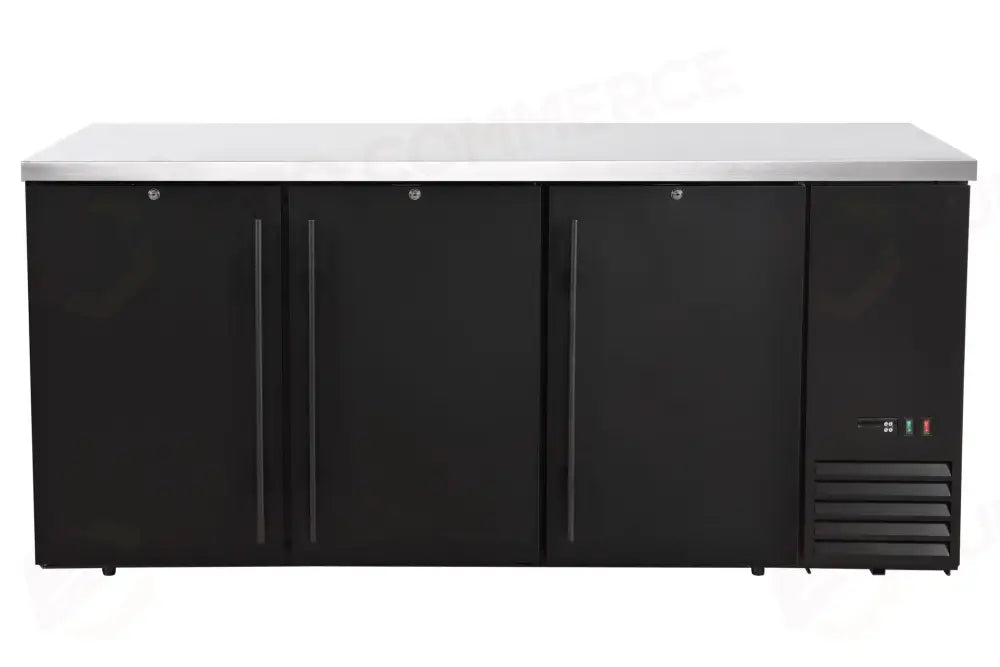 FRIGORIFERO DA BANCONE CON COMPRESSORE LATERALE PORTE SOLIDE ARKTIC 6 RIPIANI 493L NERO 230V/1