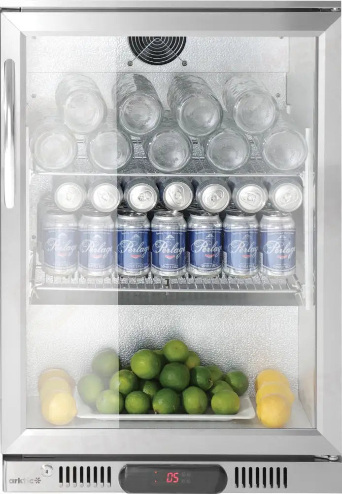 FRIGORIFERO POSTERIORE DA BAR CON PORTA SINGOLA ARKTIC 75L ARGENTO 230V/175W 530X500X(H)835MM - HENDI