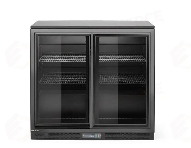 FRIGORIFERO PER BAR POSTERIORE CON DOPPIE PORTE SCORREVOLI, ARKTIC, 158L, NERO, 220-240V/160W, 900X5 - 236888