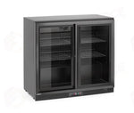 FRIGORIFERO PER BAR POSTERIORE CON DOPPIE PORTE SCORREVOLI ARKTIC 158L NERO 220-240V/160W 900X5